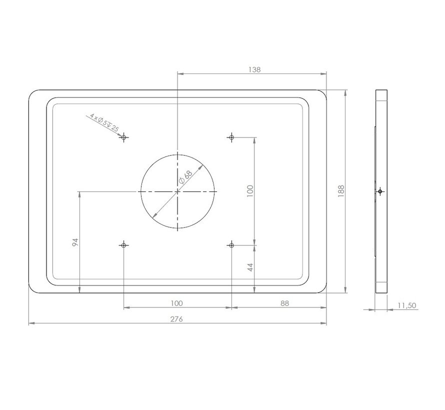 Companion Wall 2.0 for iPad 10.9" / iPad Air 10.9" / Pro 11" Wit