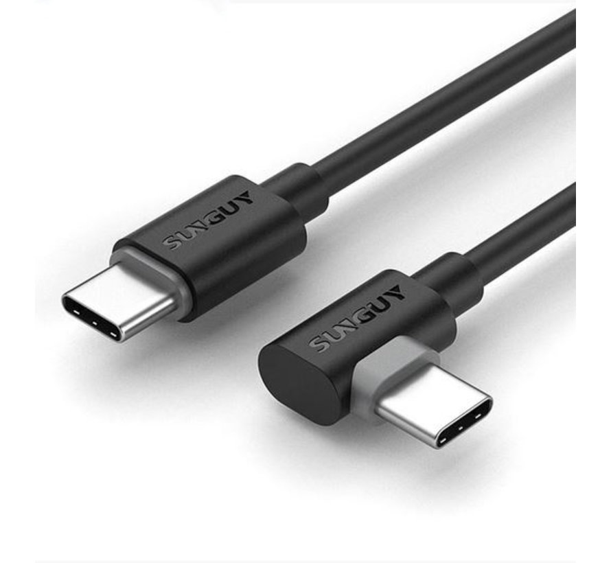 Haakse USB C naar USB C kabel , 40 cm - Tabletsolution