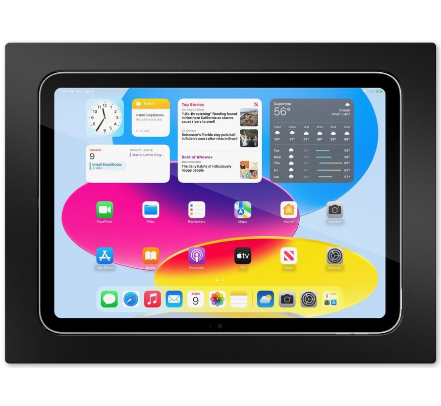 iPad® 10th Gen 10.9"   inbouw wandhouder Zwart