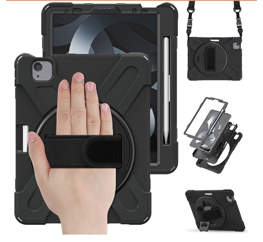 Rugged case met handstrap en schouderband voor  iPad 10 (10.9/2022)