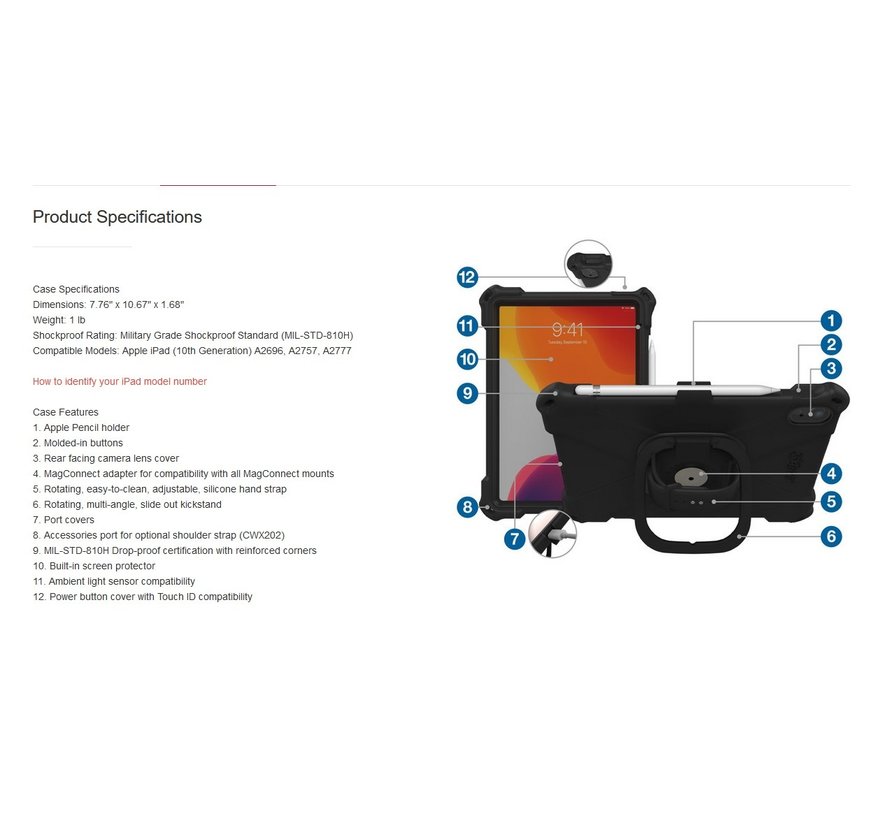 aXtion Bold MP MagConnect iPad  10th/11th Gen CWA652MP