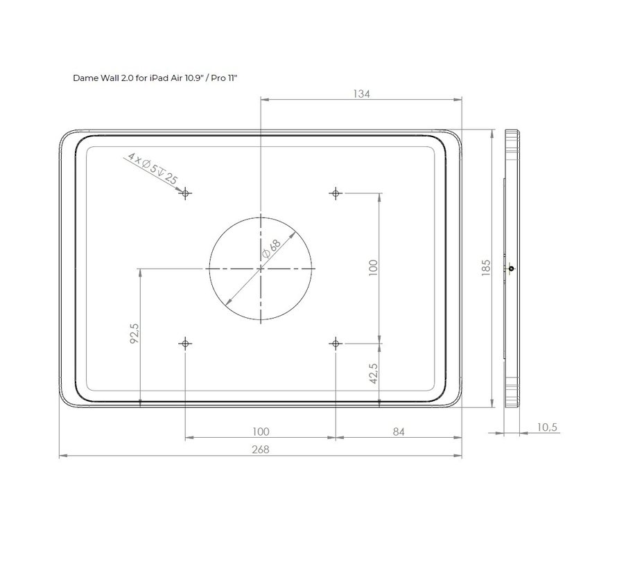 Dame Wall 2.0 iPad 10.9" (10th en 11th gen.)