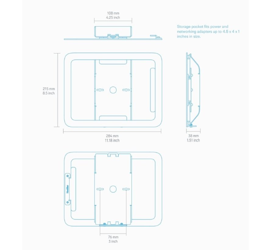 OnWall-houder  voor iPad 10th-11th gen. 10.9-inch