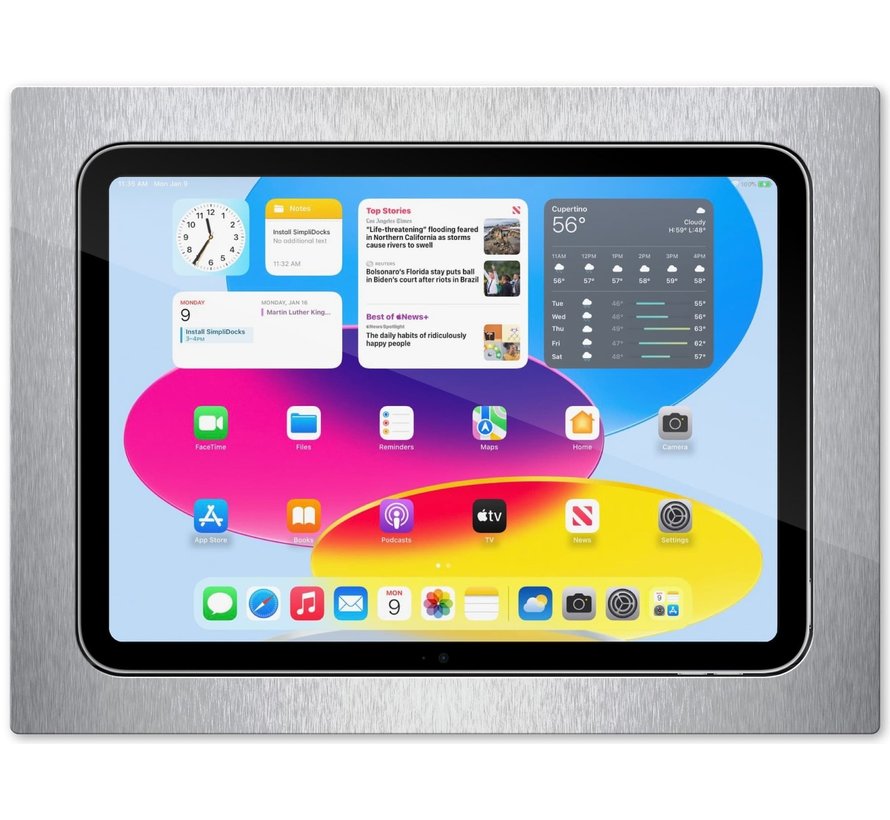 iPad® 10th en 11th Gen  inbouw wandhouder-  RVS-look