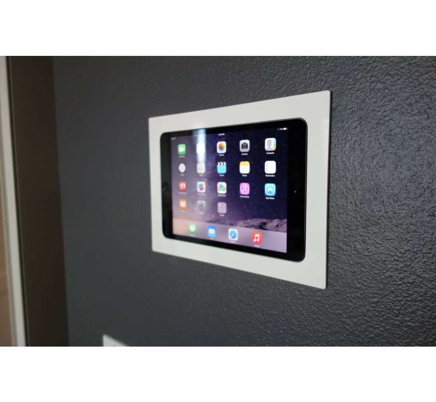 iPad mini 6|7 (A17 Pro) inbouw wandhouder -RVS-Look