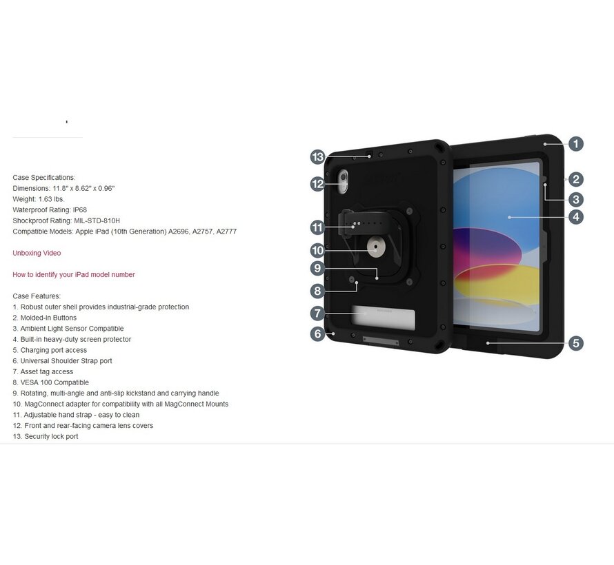aXtion Pro MP for iPad  10th/11th Gen CWA659MP