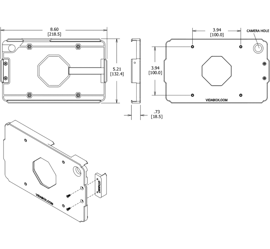Samsung Galaxy Tab A9+ 10.9 (11") open  tablethouder met muur montage
