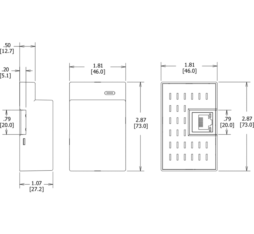 48V VidaPower® DataCharger™ : 802.3bt CAT5 / PoE naar USB-C Adapter (Voeding+Data
