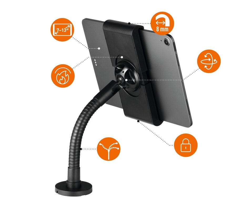 Tablethouder TOUGH  WAND/ TAFEL