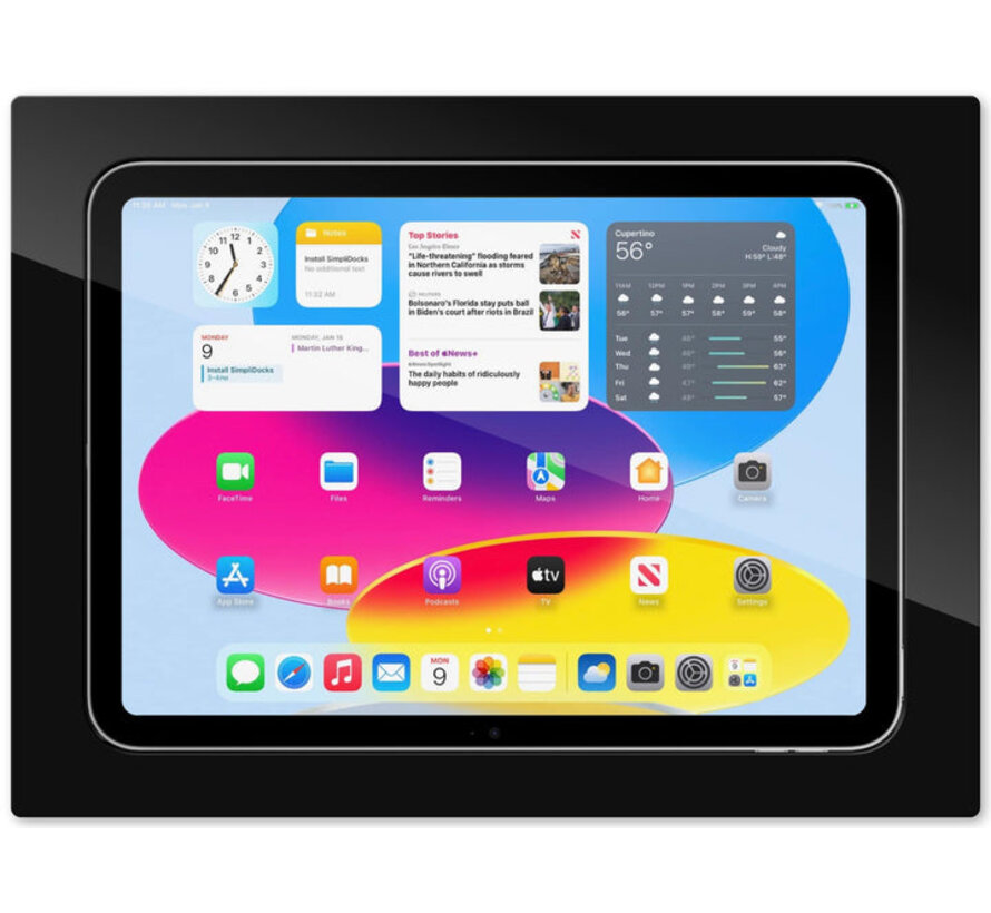 iPad® 10th en 11th Gen    inbouw wandhouder Zwart