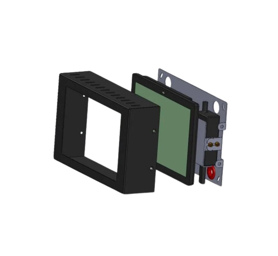 10" stalen monitorbehuizing met extra ruimte