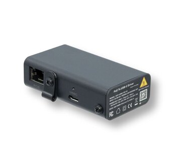 PoE Texas USB-C PoE Adapter - Power & Data (LAN) -25W- Gigabit