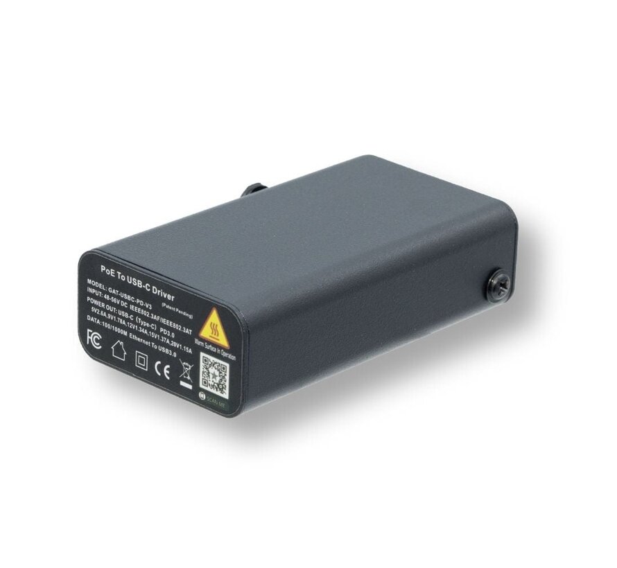 USB-C PoE Adapter - Power & Data (LAN) -25W- Gigabit
