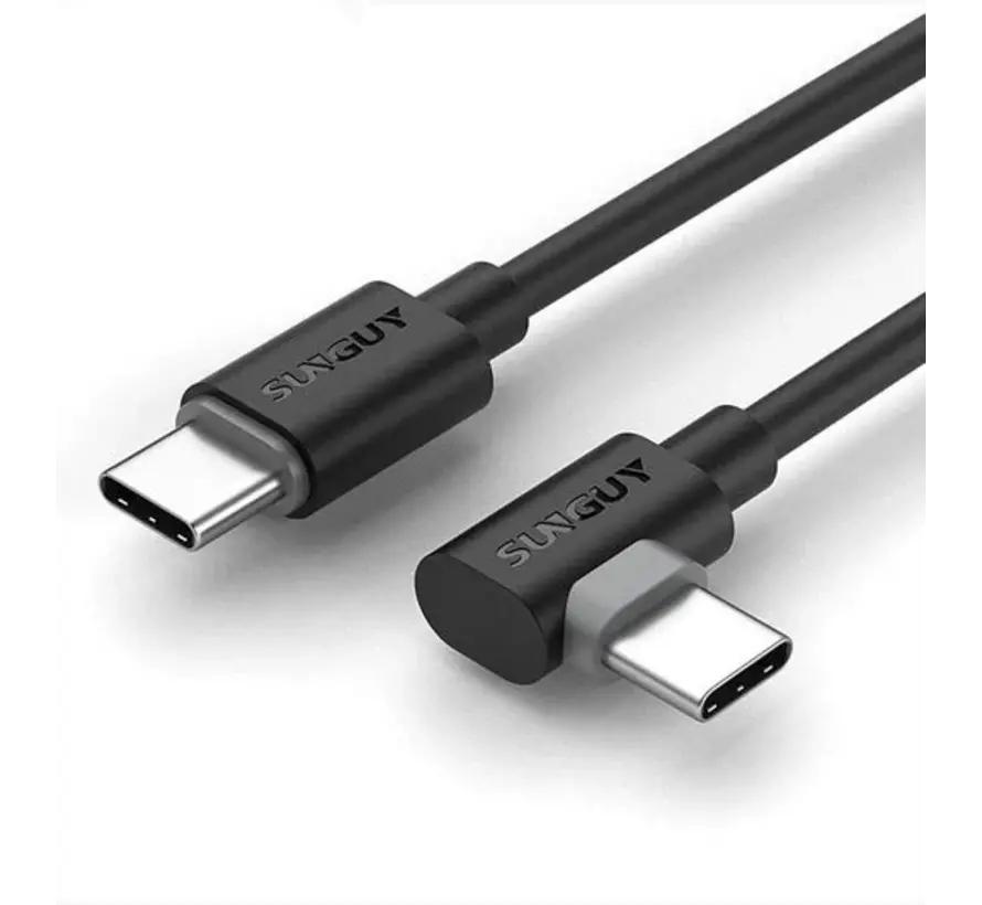 PoE naar USB-C adapter 2x USB-C poort met USB-C kabel haaks