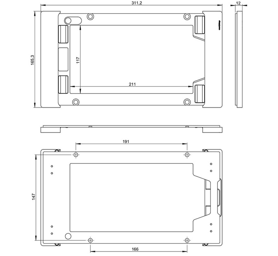 sDock Fix wandhouder Samsung Galaxy Tab S7, S8, S9, S9 FE