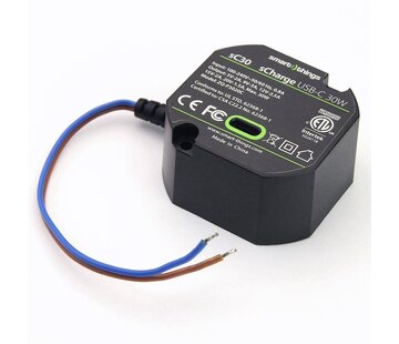 Smart Things sCharge 30W inbouw voedingsadapter 230V USB-C- sC30