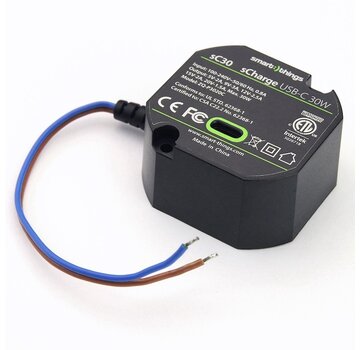 Smart Things sCharge 30W PD inbouw voedingsadapter 230V USB-C- sC30