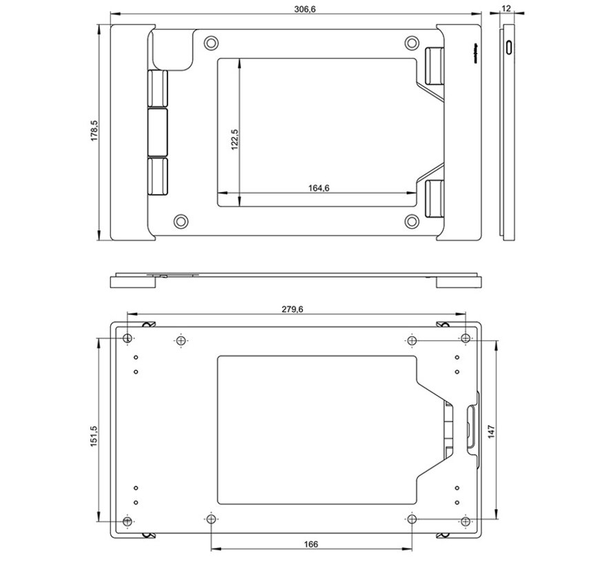 sDock Fix wandhouder iPad Pro 11″, Air 11 (M2/M3)