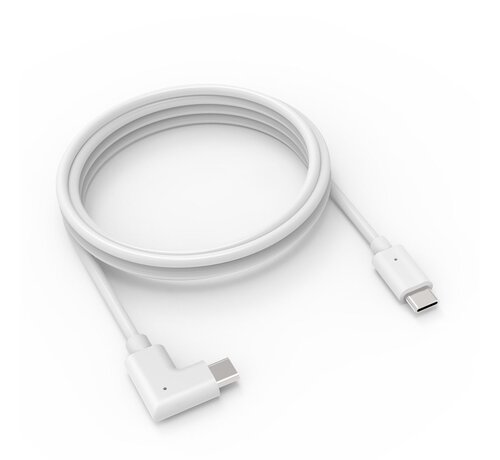 Haakse USB-C to USB-A 2.0 kabel 2 mtr  Wit