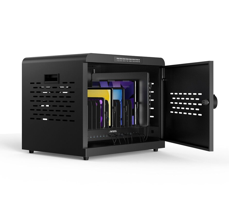 Oplaad- en afsluitbare behuizing voor tablets – USB-C PD 3.0