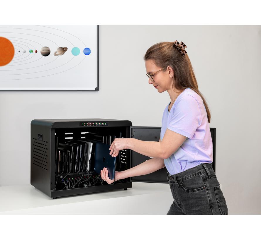 Oplaad- en afsluitbare behuizing voor tablets – USB-C PD 3.0