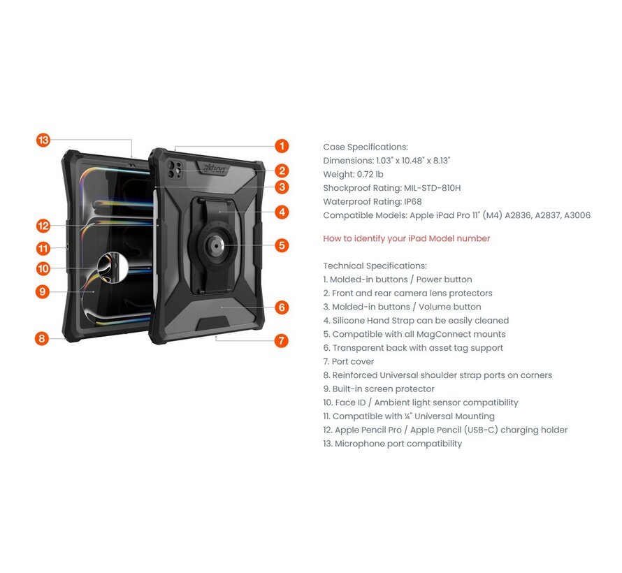 aXtion Slim MH  voor iPad Pro 11" (M4)