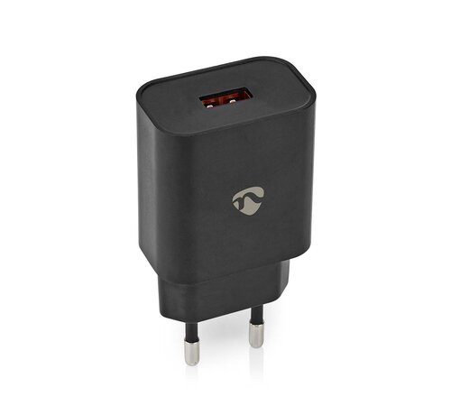 Universele USB-A tablet snellader, 3 A,( 18 watt) Zwart