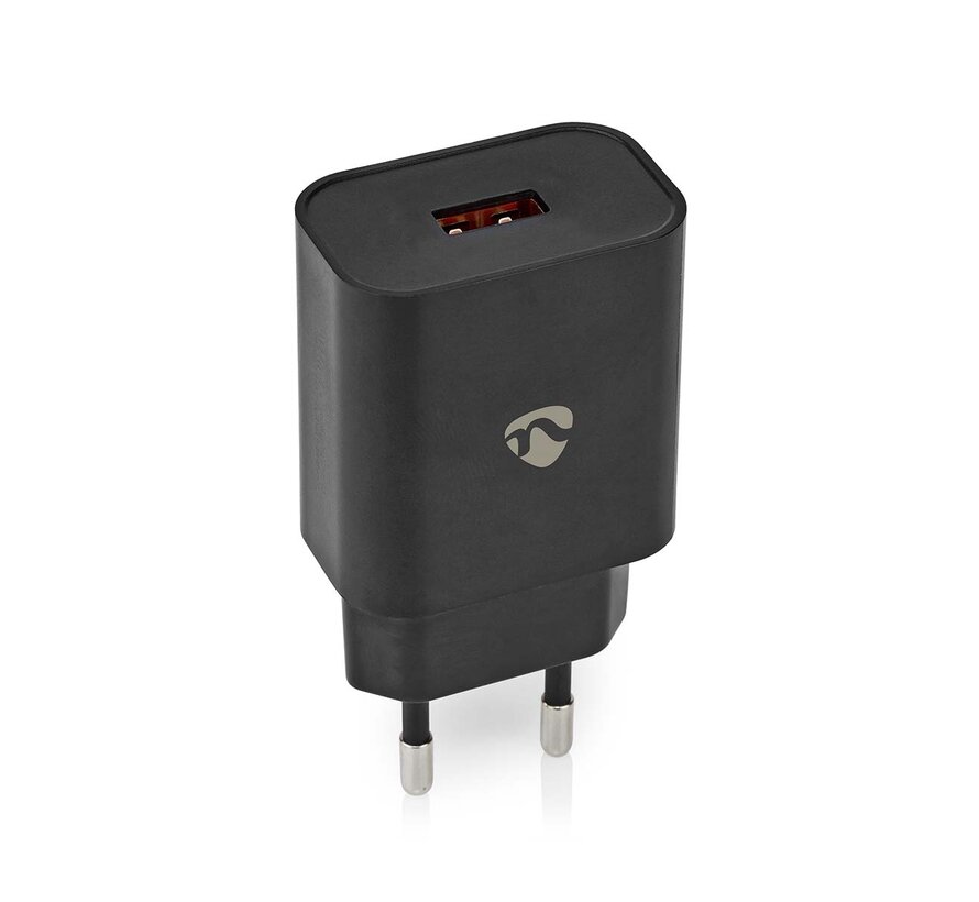 Universele USB-A tablet snellader, 3 A,( 18 watt) Zwart