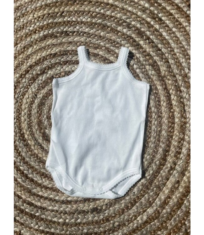 gebroken witte body met spaghettibandjes