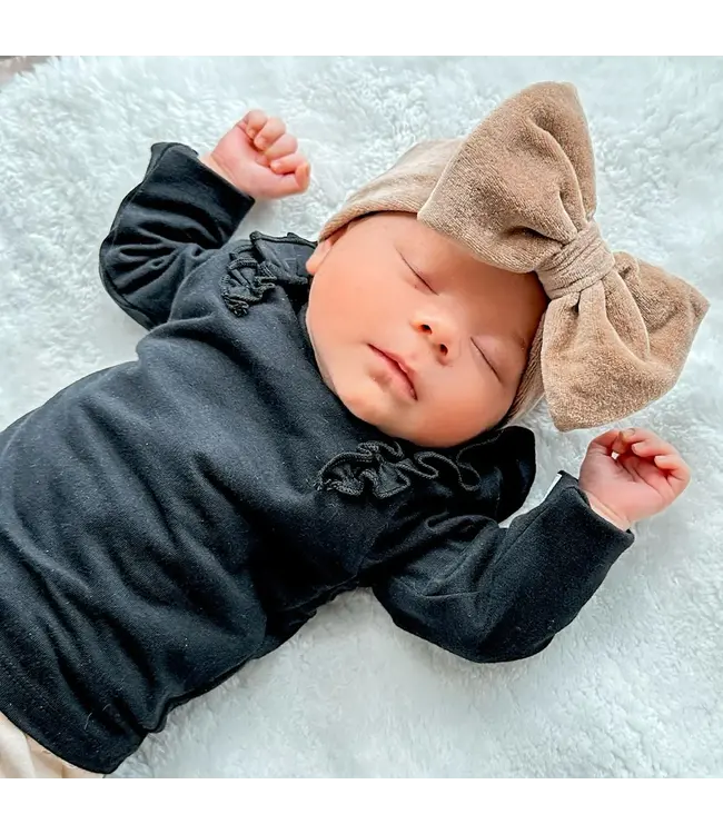 Haarbandje Velvet Beige