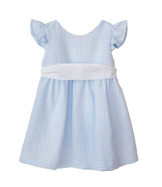 Baby Gi Kleedje vichy ruit blauw-wit