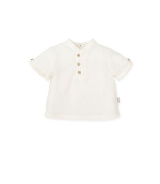 Jongenshemdje linnen wit