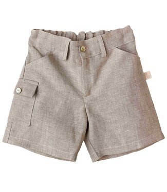 Short linnen beige