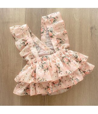 Bloomerset met 'bretellen', gebloemd