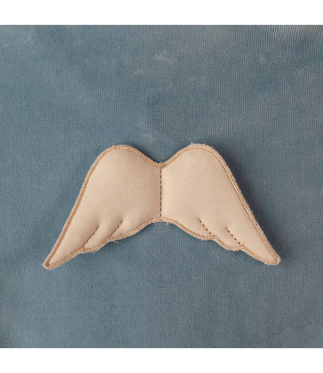 Babypakje velours blauw 'engel'