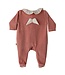 Babypakje velours oud roze 'engel'