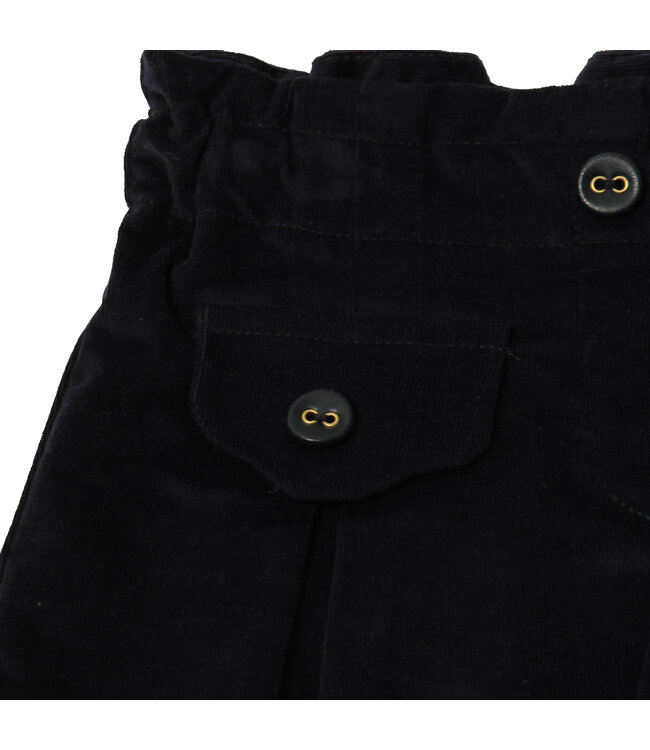 Blauw shortje ribfluweel