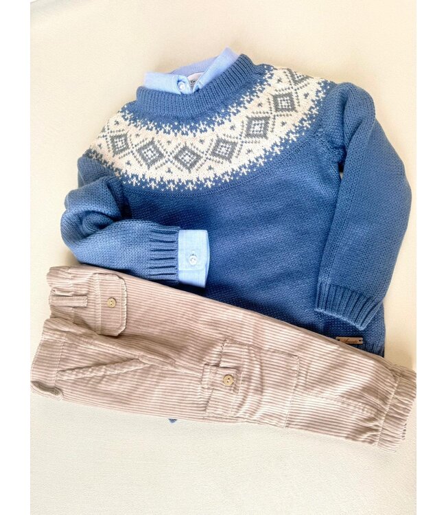 Velours biker broek taupe