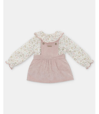 Blouse en kleedje met bretellen