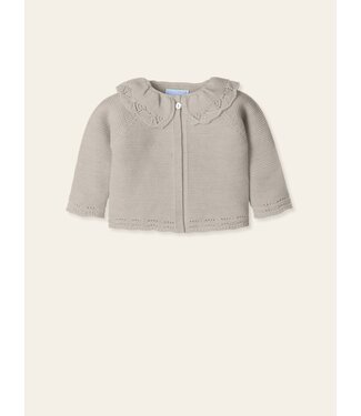 Gilet Mokka met kraagje