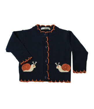 Gilet blauw met slak