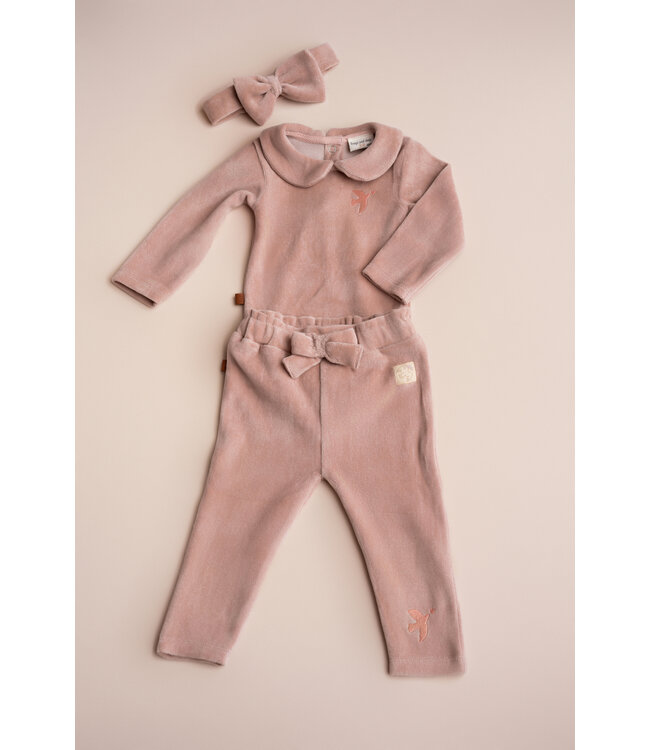 Velvet romper oud roze