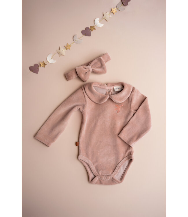 Velvet romper oud roze