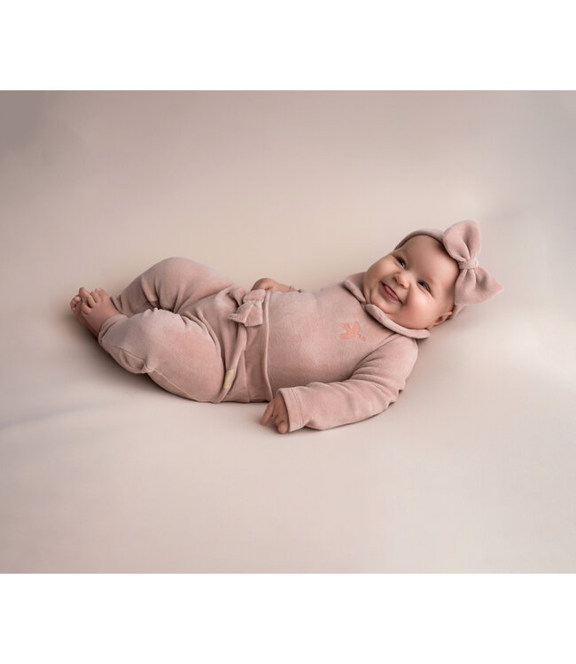 Velvet romper oud roze