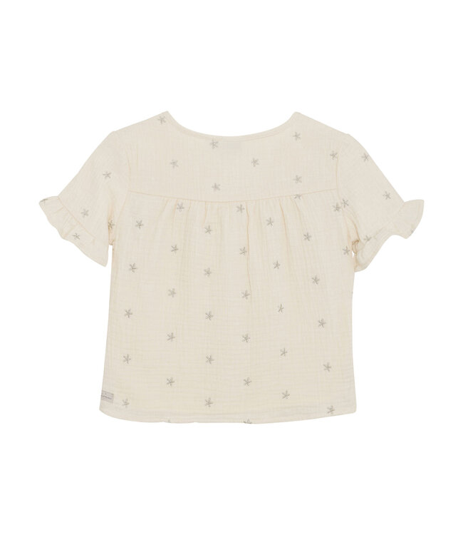 Daily seven Blouse ruffle print korte mouwen