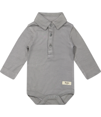 Baje Studio Davos polo lange mouwen grey steel