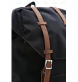 Black and brown backpack