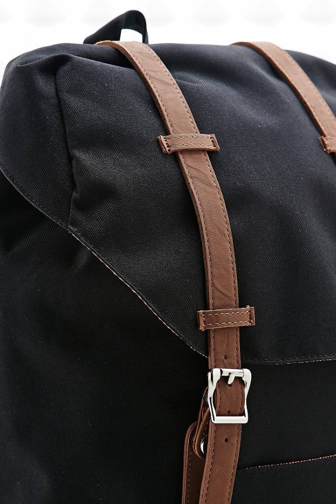 Black and brown backpack