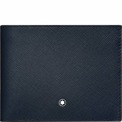 MB Sartorial Wallet 6cc Indigo-Flannel
