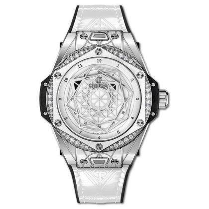 Big Bang 39mm Sang Bleu One Click Steel White